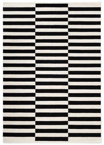 Tappeto bianco e nero in lana reversibile/tessuto a mano 120x180 cm Donna – Hanse Home