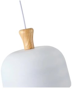 Lampadario a sospensione con filo 1xE27/15W/230V bianco diametro 27 cm