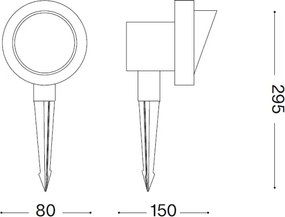 Ideal Lux - Lampada da esterno TERRA 1xGU10/28W/230V IP65 marrone