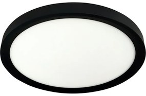 Plafoniera LED/18W/230V 3000/4000/6500K Ø 23 cm nera