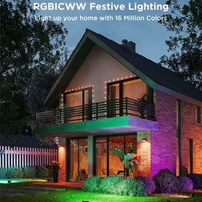 Govee - Set da 4 proiettori LED RGBICWW dimmerabili, 24W, 230V, IP66, compatibili con Matter e Wi‑Fi