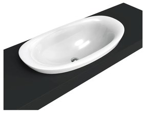 Ceramica flaminia io lavabo 90 cm da incasso senza troppopieno senza piano rubinetteria in ceramica bianco