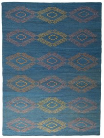 Kilim Tappeto persiano 190x250 Blu (Iran) Tessuto A Mano