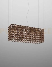 Giogali sospensione r1b cristallo rame e bronzo opaco 10 luci attac...