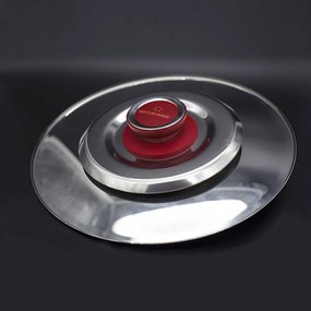 Coperchio Magico Antiodore Ø31 cm Ventur Magic in Acciaio Inox Pomolo in Bachelite Cooker Rosso...