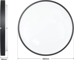 Brilagi - Lampada LED dimmerabile GLASS POOL DOUBLE LED/80W/230V 60 cm nero + telecomando