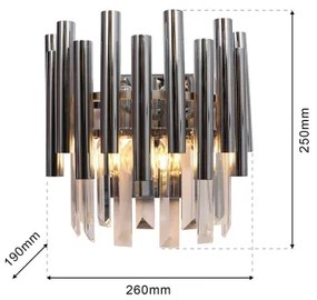 Applique di cristallo MADISON 2xE14/40W/230V cromo