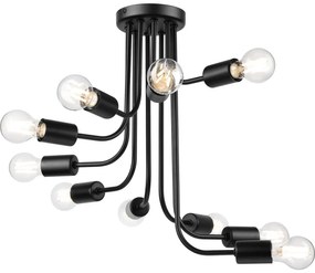 Lampadario a plafone TRINITY 10xE27/15W/230V nero