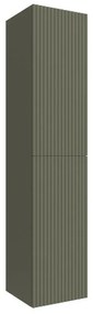Colonna bagno sospesa 160cm in verde opaco a 2 ante Nara