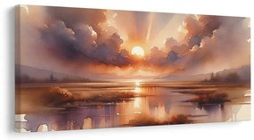 Quadro su tela – Sole sopra superficie tranquilla