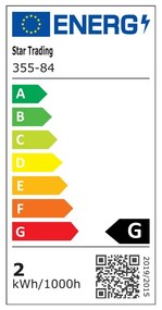 Lampadina a filamento LED calda E27, 2 W Plain Smoke - Star Trading