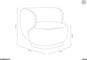 Poltrona color petrolio Hina – Makamii