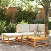 Set Divano da Giardino 3pz con Cuscini Legno Massello di Acacia 3278890