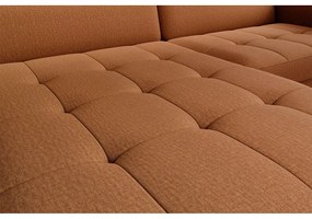 Divano angolare giallo allungabile/con contenitore (con penisola a sinistra/con chaise lounge) e rivestimento in velluto Gomsi – ELTAP