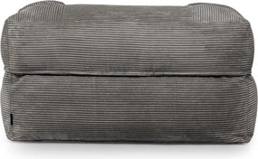 Puof a sacco blu con rivestimento in velluto a coste MooG – SLOWDOWN