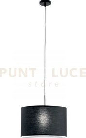 Lampadario a sospensione capital nera 1 luce attacco e27 38x38x150c...