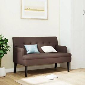 Panca Con Schienale Marrone 112x65,5x75 Cm İn Similpelle /