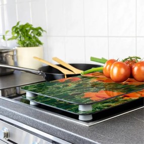 WENKO 2521434500 - Piastra di copertura ABDECKPLATTE - Fiore/Pianta 30x52 cm, multicolore