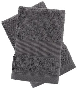 Set di asciugamani tipo terry grigio scuro in cotone 2 pz 30x30 cm Anti-Bacterial – Catherine Lansfield