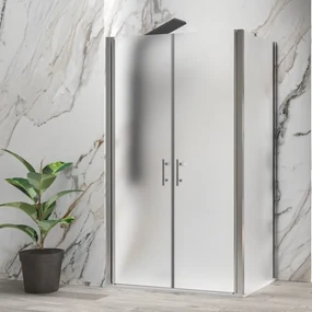 Kamalu - Box doccia 70x115 apertura saloon vetro satinato altezza 200h | KS2800AS