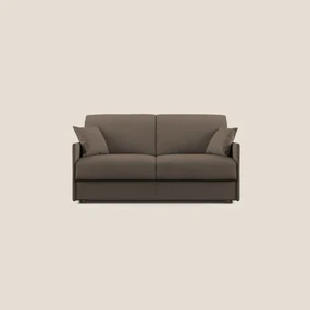 Evans Divano letto in morbido tessuto impermeabile T02 marrone 149 cm (mat. 120x197)