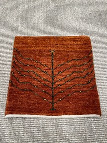 Gabbeh Tappeto 40x40 Rosso (Iran) Annodato A Mano