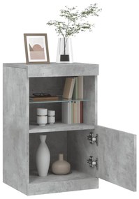 Credenza con luci led grigio cemento 41x37x67 cm