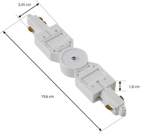 Connettore Lindby Linaro, bianco, regolabile, monofase