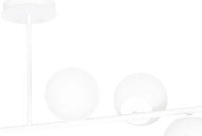 Plafoniera Contemporaneo Shiva Acciaio Bianco 6 Luci E14 Ip20