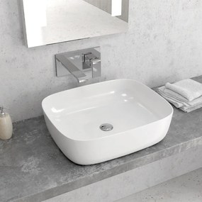 Lavabo D'Appoggio 49,5x39,5 Karag Bianco Lucido