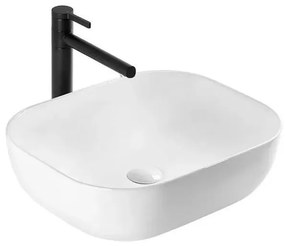 REA-U6300 - Lavabo da appoggio MONA SLIM 40x50,5 cm ceramica/bianco lucido