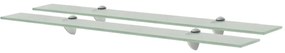 Mensole Galleggianti 2 Pz İn Vetro 80x20 Cm 8 Mm /