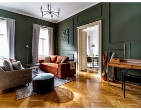 Divano letto marrone arancio Emile - Bobochic Paris