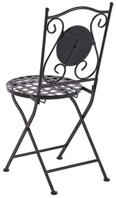 Set di 2 sedie da giardino in metallo nero CARIATI Beliani