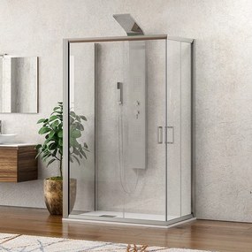 Box doccia 3 lati 70x70x70 altezza 180 cristallo trasparente K410 - KAMALU