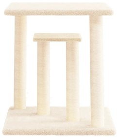 Pali tiragraffi per gatti con piattaforme crema 50 cm