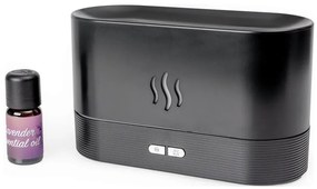 LED RGB Diffusore di aromi e umidificatore d'aria a ultrasuoni con retroilluminazione 180ml nero