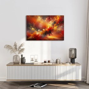 Quadro su tela – Esplosione di energia rossa