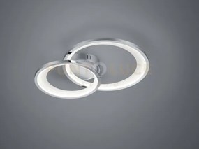 Granada plafoniera led doppio crechio cromato con riflettore bianco...