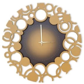 Orologio moderno da parete Si534 decoro oro lancette oro diam. 40 cm Laser Art Style