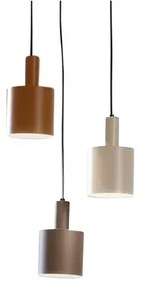 Ovelia 3 Round Lampada a Sospensione Black/Brown/Beige - Lindby