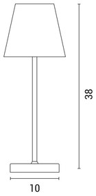 Lampada da tavolo LED dimmerabile con funzione Touch LED/3,5W/5V 5200 mAh IP54 bianco