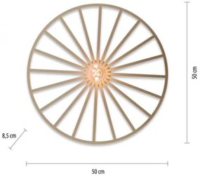 JUST LIGHT. 15636-60 - Plafoniera SPIKE 1xE27/40W/230V diametro 50 cm ottone