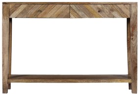 Tavolo Consolle in Legno Massello di Mango 118x30x80 cm