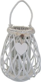 GEORGIE - lanterna in vimini tondo 15 x 30 cm