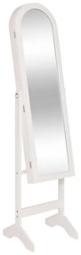 Atmosphera - Specchio a figura intera con portagioie LEXY 158x38 cm bianco