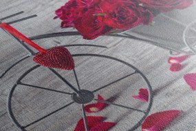 Stampa su tela – Bicicletta piena di rose