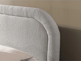 Letto boxspring grigio chiaro con contenitore 200x200 cm Ornes – Ropez