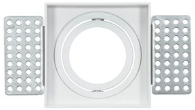Portafaretto Incasso GU10 Quadrato Orientabile 80x80mm - Bianco