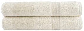 Asciugamani Premium Solund 2 Pz Crema 100x200 Cm 600 G/m² /